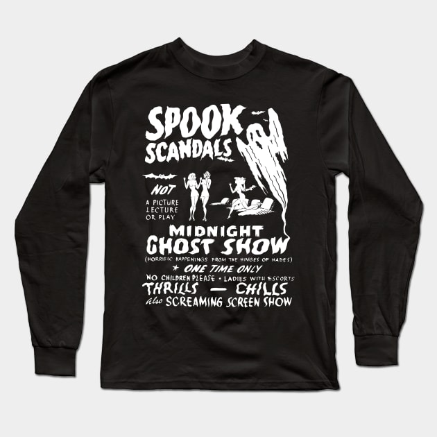 Midnight Ghost Show Long Sleeve T-Shirt by UnlovelyFrankenstein